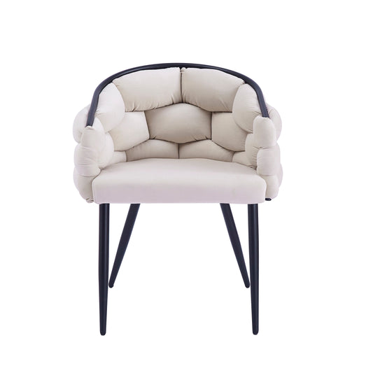 Chaise en velours beige clair Ballon