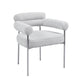 Chaise en tissu blanc Paul