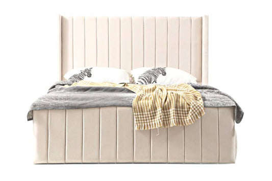 Cadre de Lit en velours beige TOKYO BIANCA